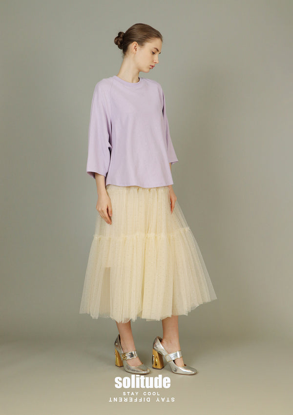 Purple Oversized Washed Cotton Top