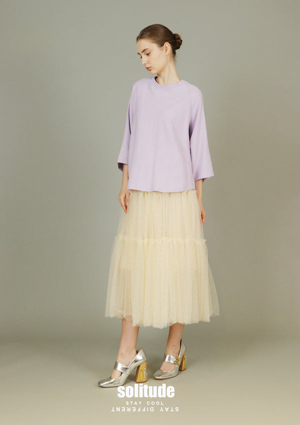 Purple Oversized Washed Cotton Top