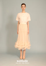 Nude Tone Gauze Skirt