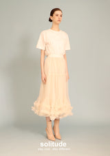 Nude Tone Gauze Skirt