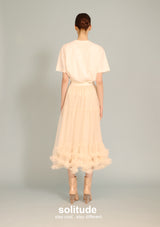 Nude Tone Gauze Skirt