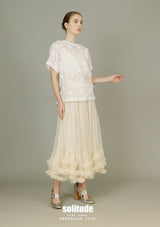 Tiered Spiral Cotton Skirt