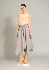Heavy Washed Wide-leg Long Skirt