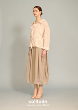 Khaki Bubble Nylon Skirt