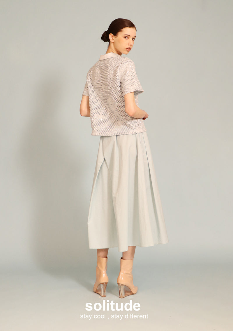Pastel Blue Woven Skirt