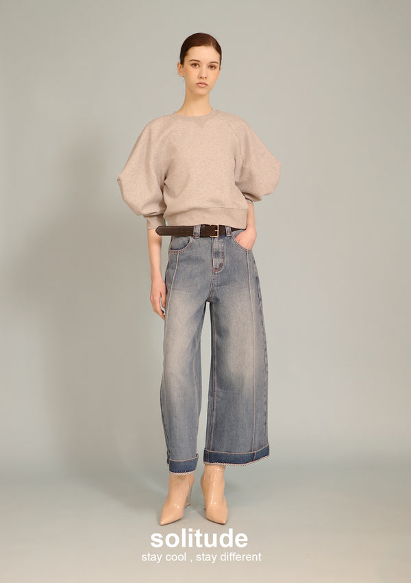 Grey 3D Cut Knitted Top