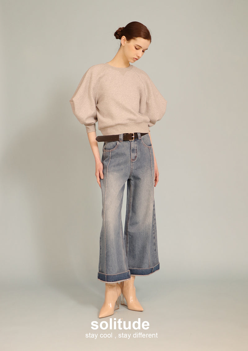 Grey 3D Cut Knitted Top