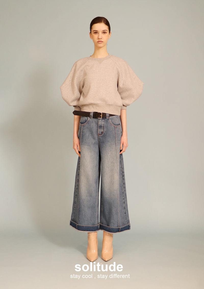 Grey 3D Cut Knitted Top