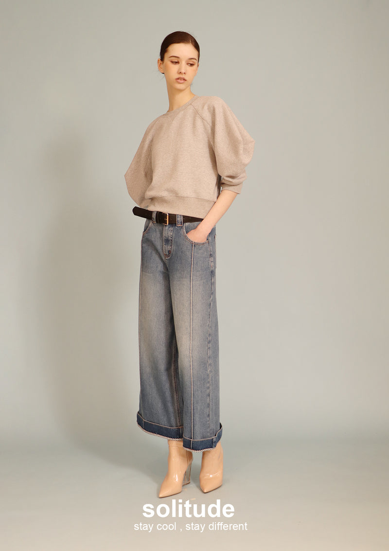 Grey 3D Cut Knitted Top
