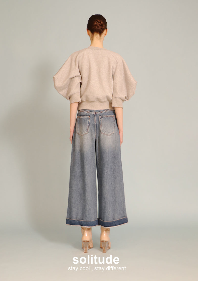 Grey 3D Cut Knitted Top