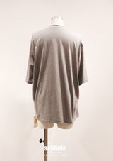 Grey Flowers Patches Knitted Top