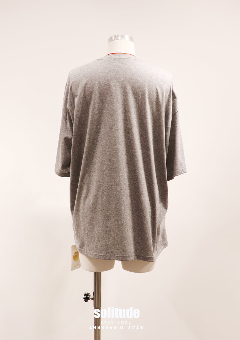 Grey Flowers Patches Knitted Top