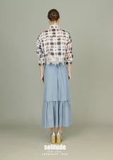 Lace Trim Printed Woven Shirt