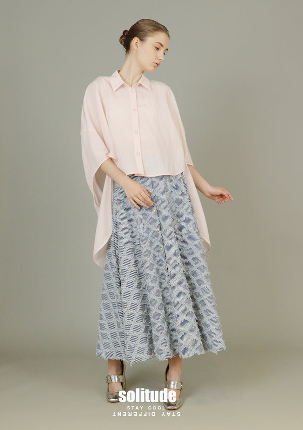 Pink 3D Cut Woven Shirt