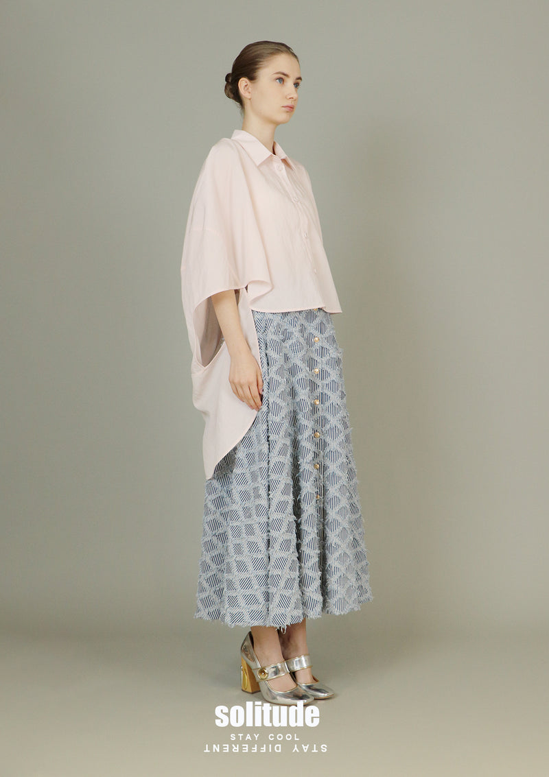 Pink 3D Cut Woven Shirt