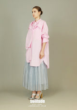 Pink Asymmetrical Layered Long Shirt