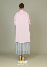 Pink Asymmetrical Layered Long Shirt