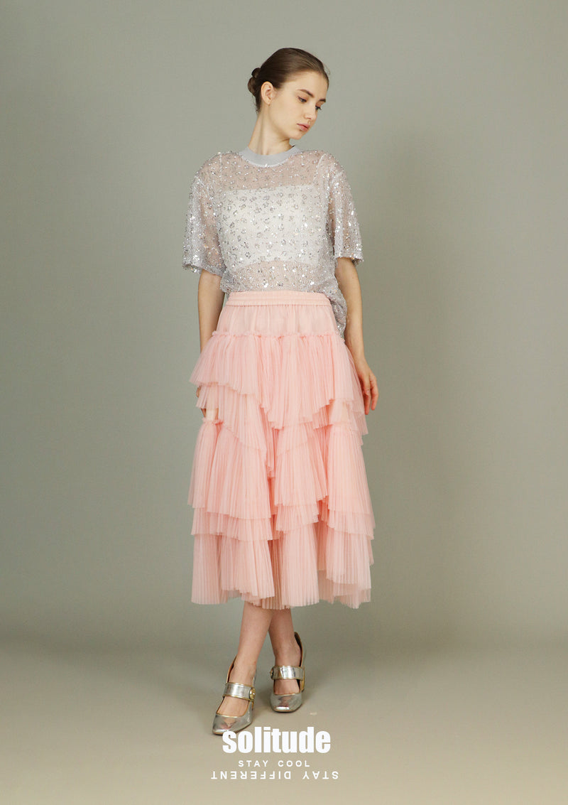 Pink Asymmetrical Tutu Skirt