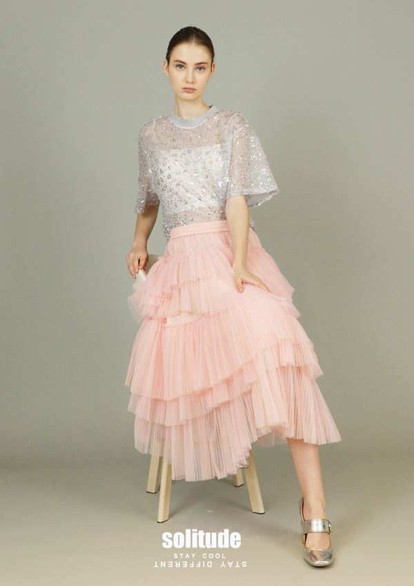 Pink Asymmetrical Tutu Skirt