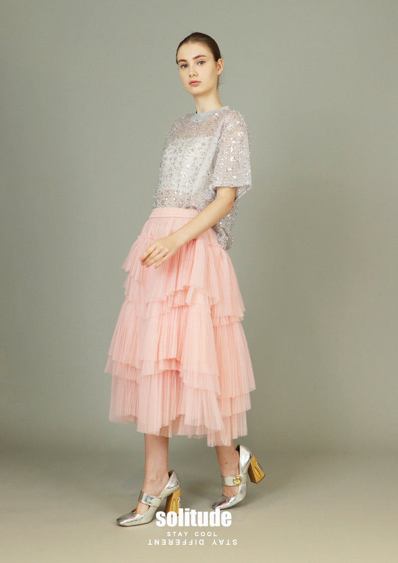 Pink Asymmetrical Tutu Skirt