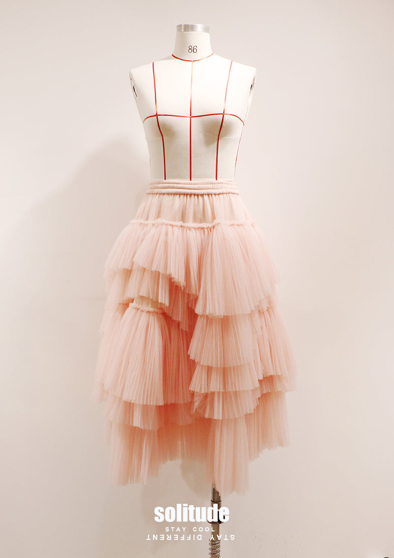 Pink Asymmetrical Tutu Skirt