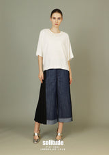 White Embellished Oversized Tee