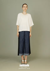 White Embellished Oversized Tee