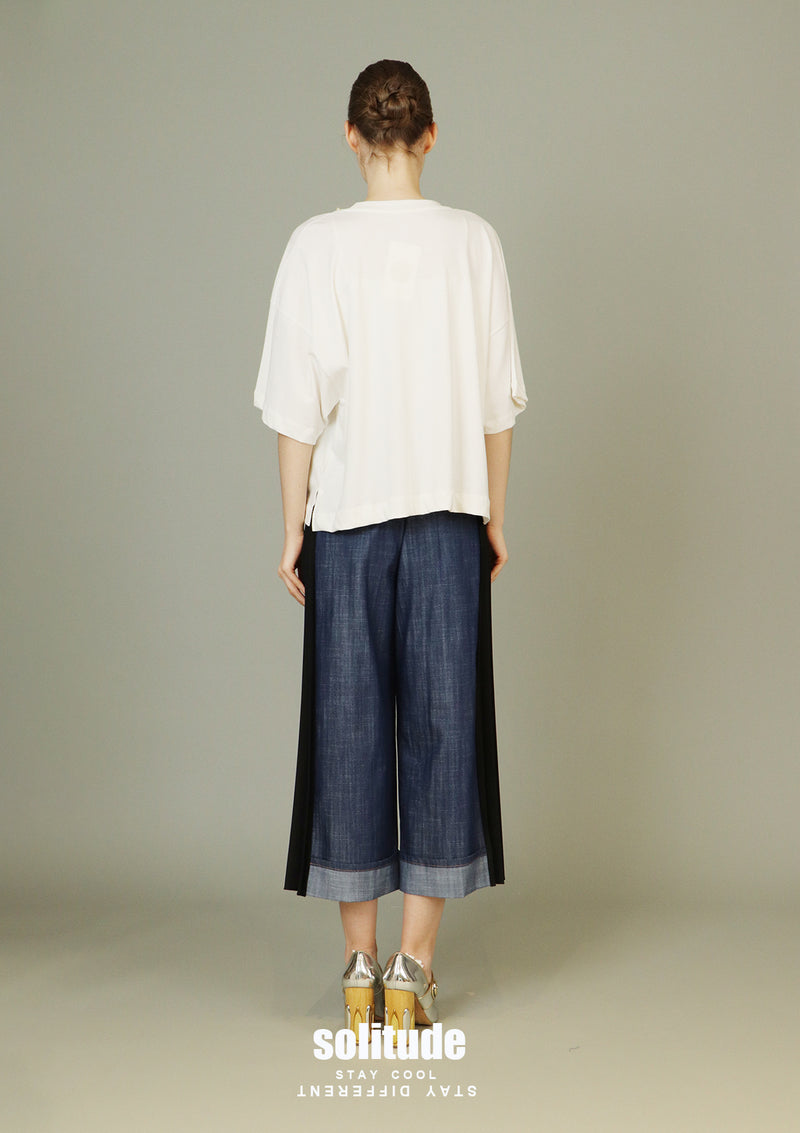 White Embellished Oversized Tee