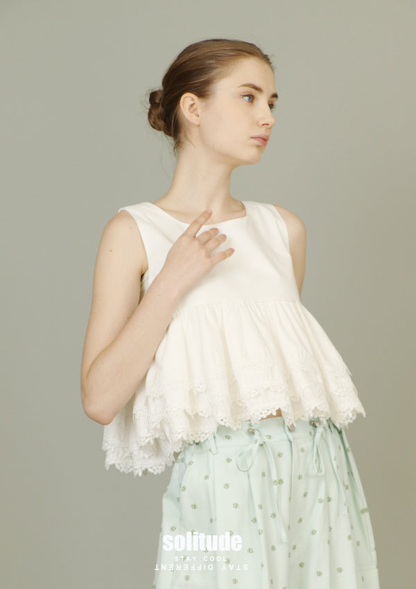 White Layered Vest Top