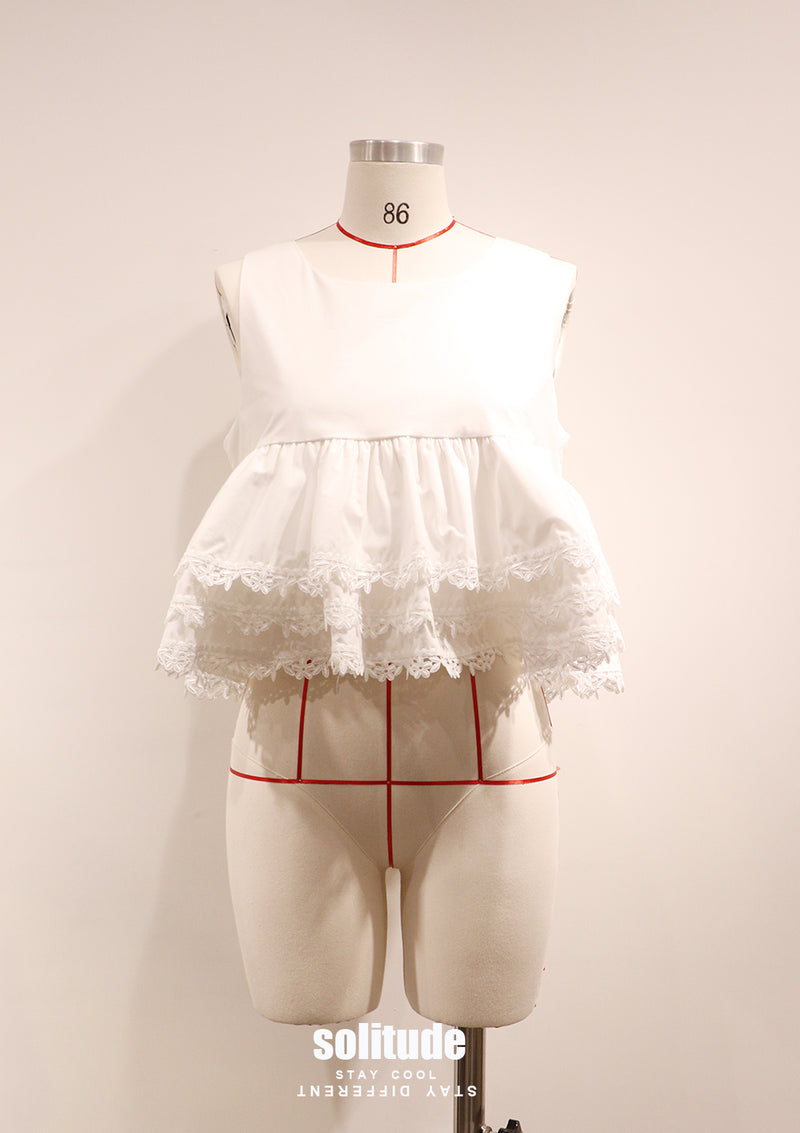 White Layered Vest Top