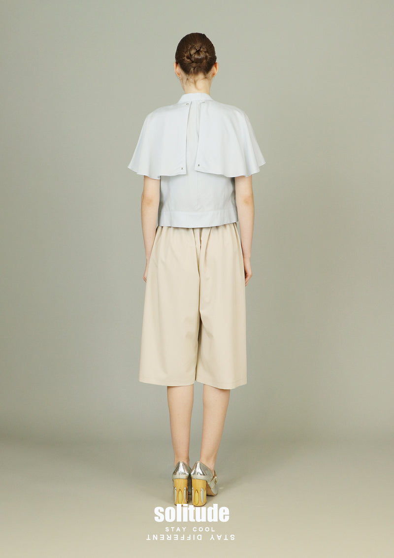 Sky Blue Woven Cape Top