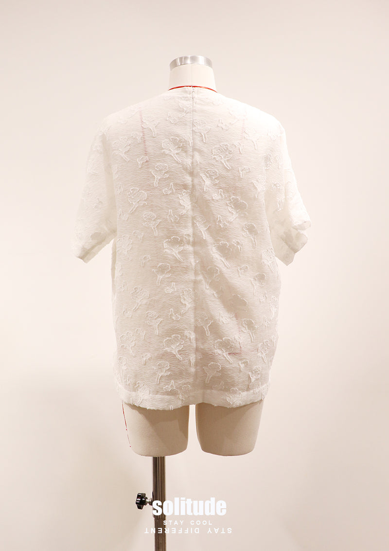 White Stylish Woven Top