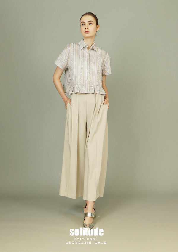 Double Pleated Wide Leg Pants