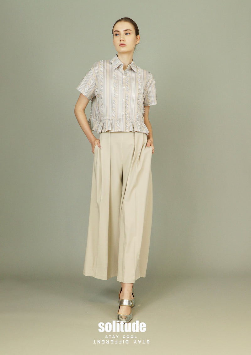 Double Pleated Wide Leg Pants