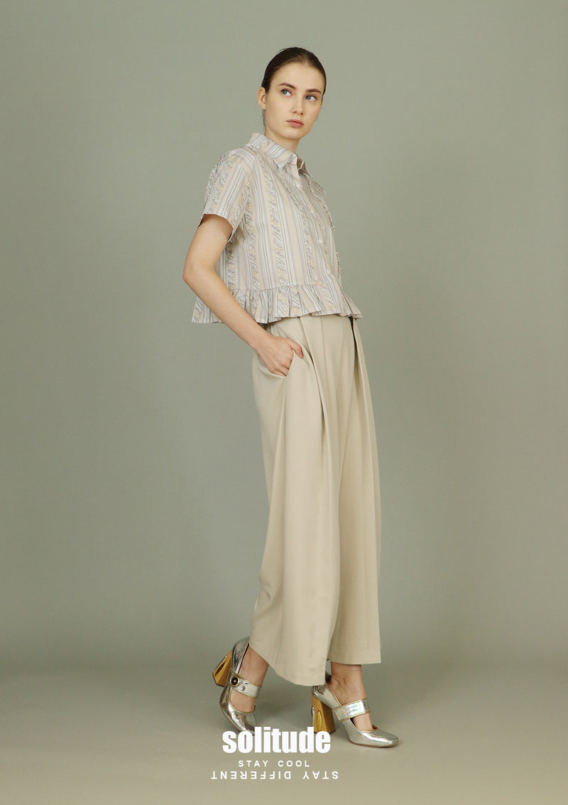 Double Pleated Wide Leg Pants