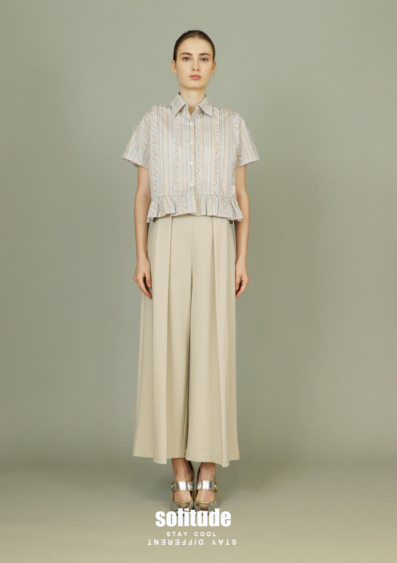 Double Pleated Wide Leg Pants