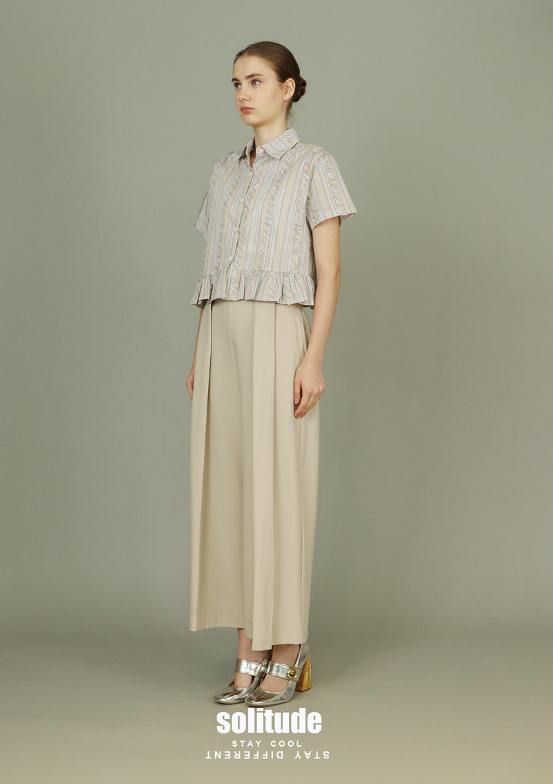 Double Pleated Wide Leg Pants