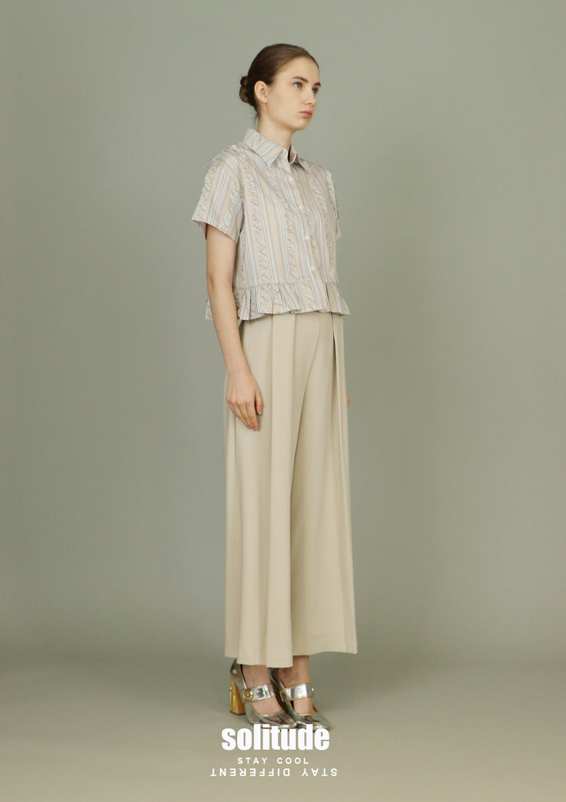 Double Pleated Wide Leg Pants