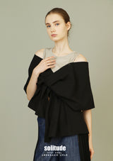 Black Big Bow Top