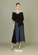 Black Big Bow Top