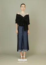 Black Big Bow Top