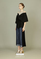 Black Big Bow Top