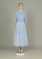 Sky Blue Knitted Sleeveless Top