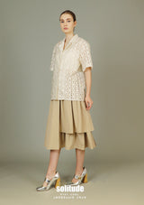 Beige Men Shirt Like Woven Top