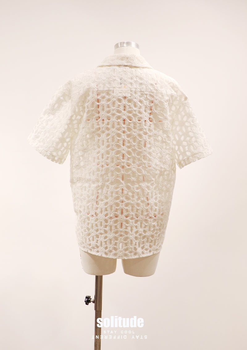 Beige Men Shirt Like Woven Top