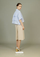 Tiered Spiral Striped Shirt