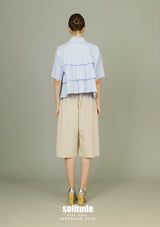 Tiered Spiral Striped Shirt