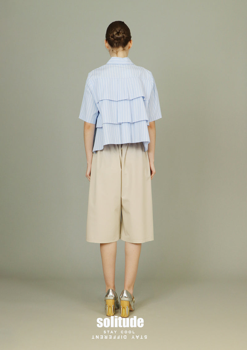 Tiered Spiral Striped Shirt