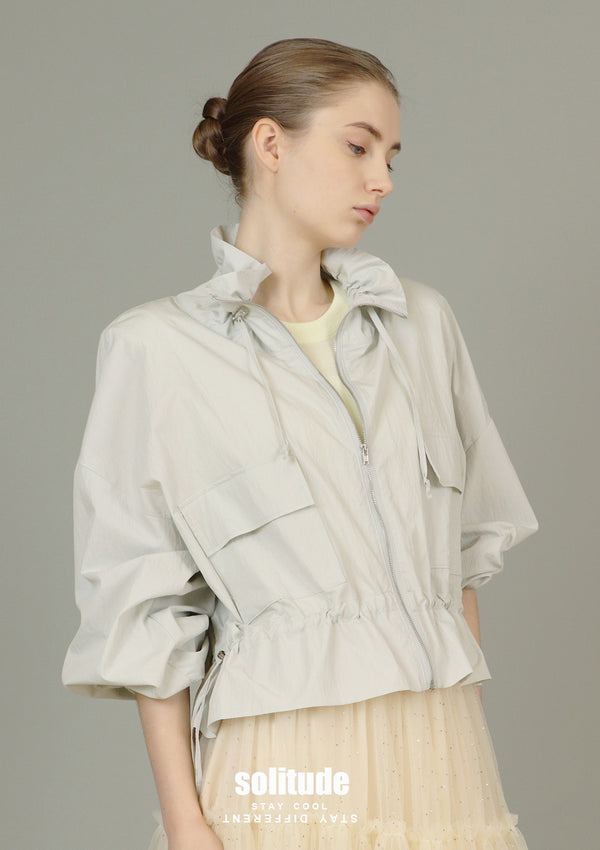 Light Weight Nylon Ruffles Jacket
