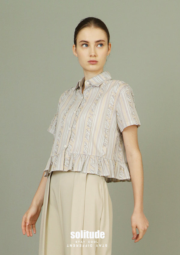 Gathers Trimmed Woven Shirt